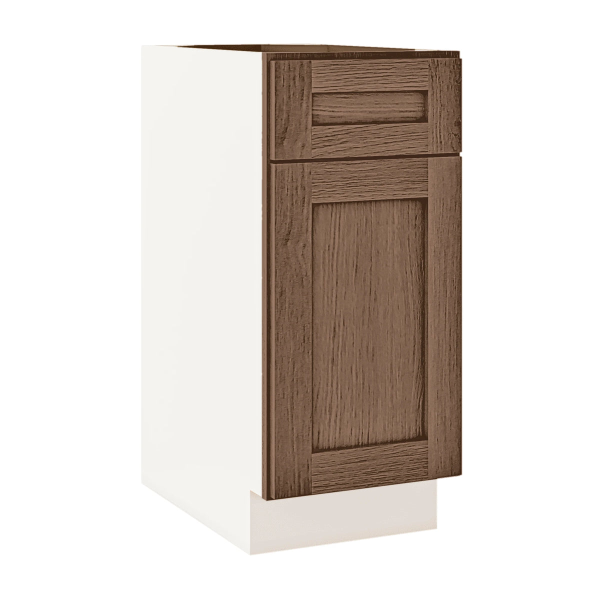 9"-21" Wide | Single Door & Drawer | Coffee Bean Shaker Base Cabinet | 1-1/4" Overlay RTA