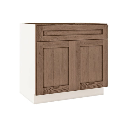 Coffee Bean 24-36 Base Cabinet One Drawer Two Doors