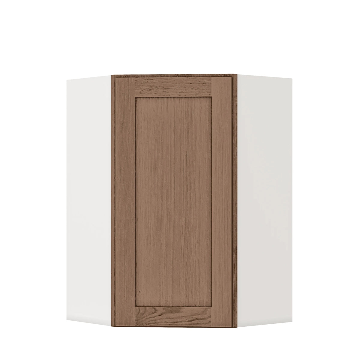 Coffee Bean Shaker Diagonal Wall Corner Cabinet — 24" x 24", Available 30", 36" & 42" Tall