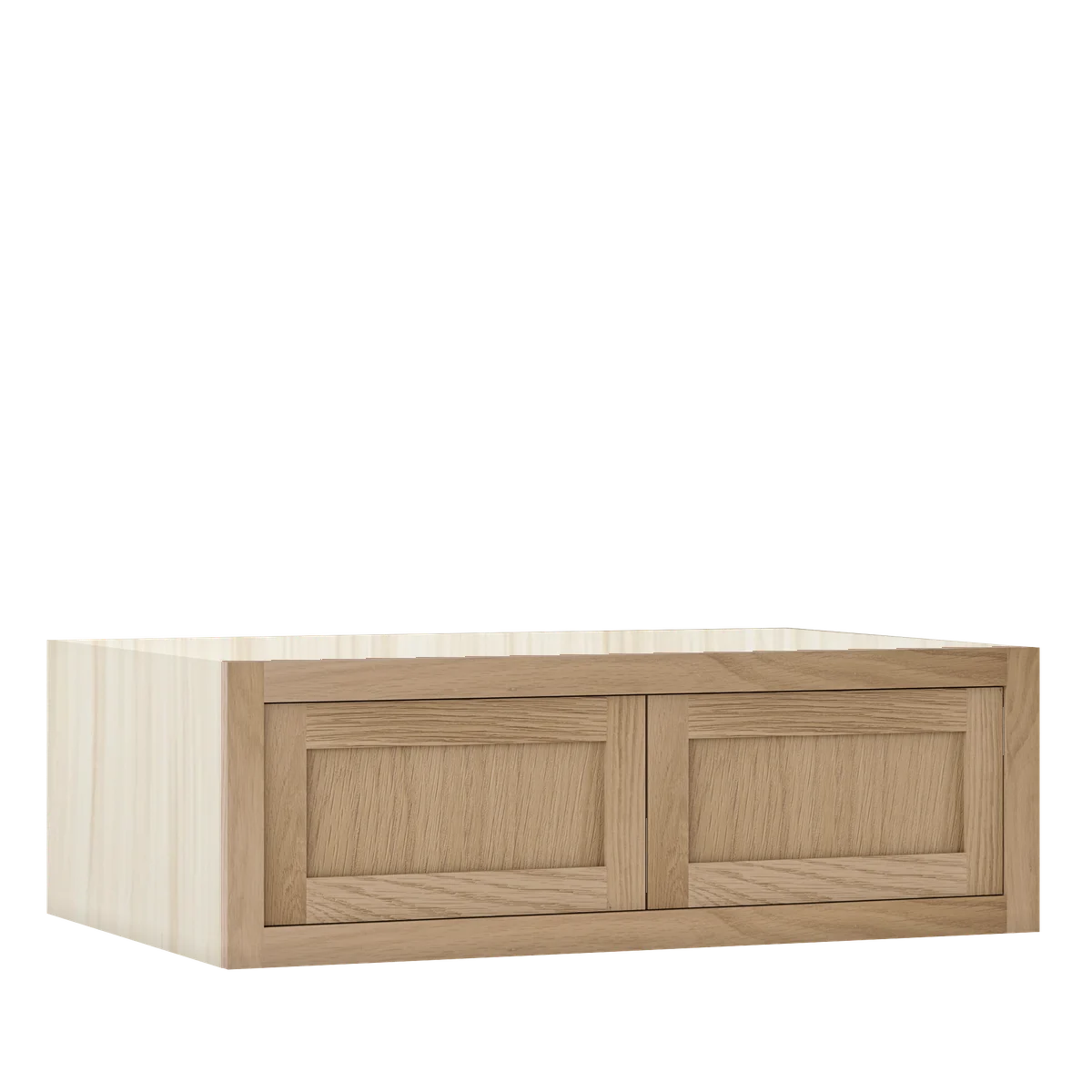 Coffee Oak WS-03 White Oak Inset Shaker Wall Oven Cabinet W31, 31.5" W x 12" Tall & 24" Deep, Premium Box