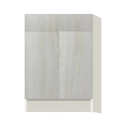 Contemporary base door & drawer cabinet, Artisan White Oak door, L-Box (Luxury)