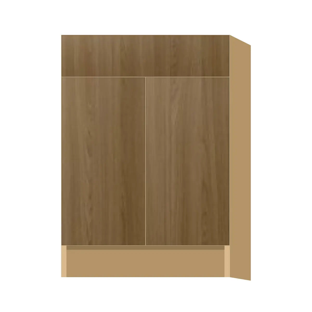Contemporary base door & drawer cabinet, Barcelona Dark Oak door, P-Box (Prestige)