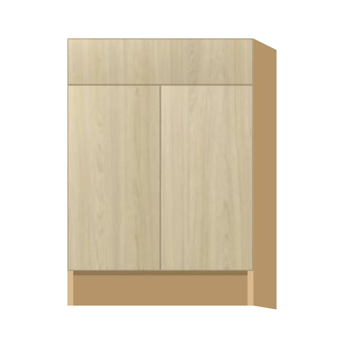 Contemporary base door & drawer cabinet, Barcelona Light Oak door, P-Box (Prestige)