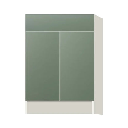 Contemporary base door & drawer cabinet, Bean Paste Green door, L-Box (Luxury)