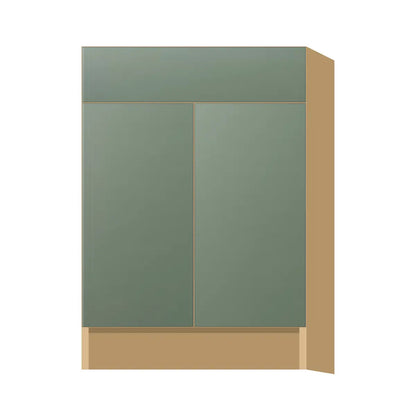 Contemporary base door & drawer cabinet, Bean Paste Green door, P-Box (Prestige)