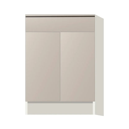 Contemporary base door & drawer cabinet, Cashmere Gray door, L-Box (Luxury)