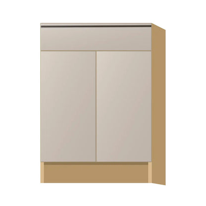Contemporary base door & drawer cabinet, Cashmere Gray door, P-Box (Prestige)