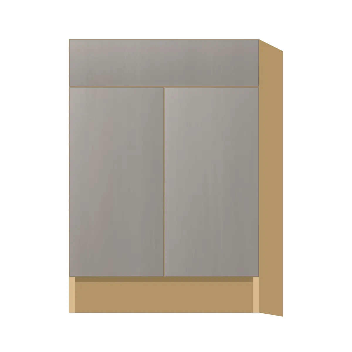 Contemporary base door & drawer cabinet, Fog Oak door, P-Box (Prestige)