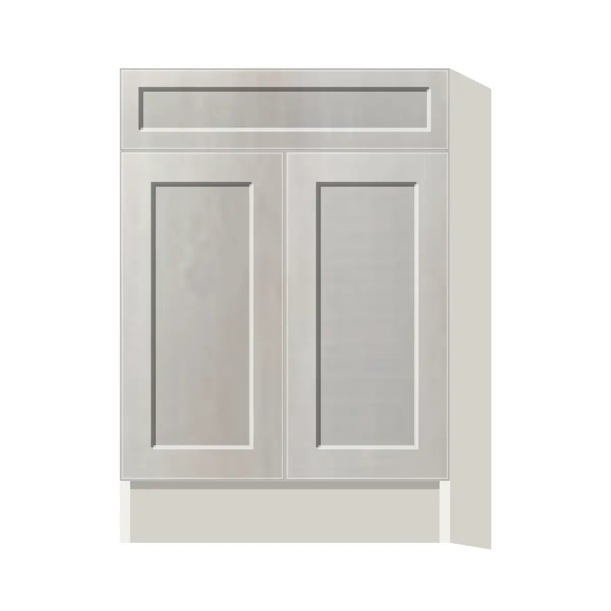 Contemporary base door & drawer cabinet, Genesis Sliced Oak door, L-Box (Luxury)