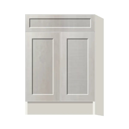 Contemporary base door & drawer cabinet, Genesis Sliced Oak door, L-Box (Luxury)