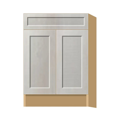 Contemporary base door & drawer cabinet, Genesis Sliced Oak door, P-Box (Prestige)
