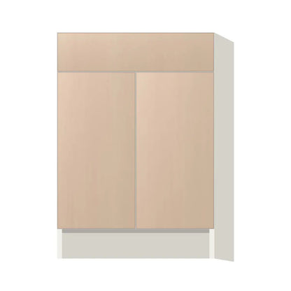 Contemporary base door & drawer cabinet, Maine Oak door, L-Box (Luxury)