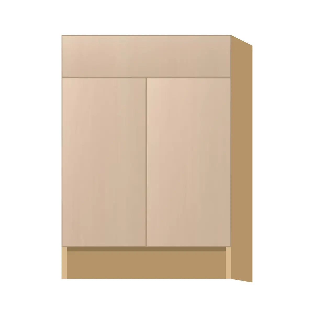 Contemporary base door & drawer cabinet, Maine Oak door, P-Box (Prestige)