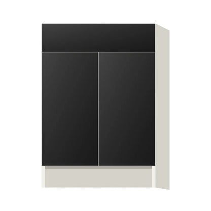 Contemporary base door & drawer cabinet, Matte Black door, L-Box (Luxury)