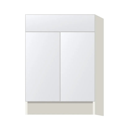 Contemporary base door & drawer cabinet, Matte White door, L-Box (Luxury)