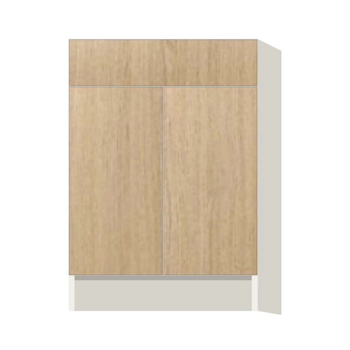Contemporary base door & drawer cabinet, Modern Oak door, L-Box (Luxury)