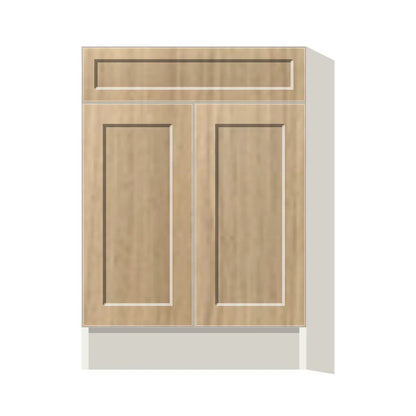 Contemporary base door & drawer cabinet, Modern Oak Shaker door, L-Box (Luxury)
