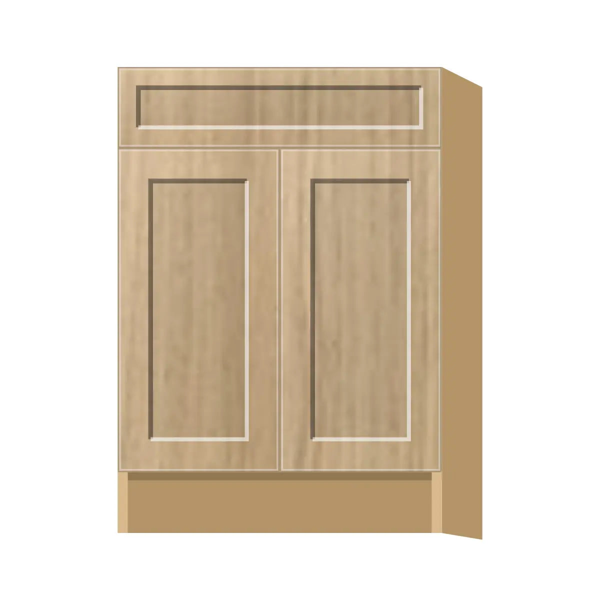 Contemporary base door & drawer cabinet, Modern Oak Shaker door, P-Box (Prestige)