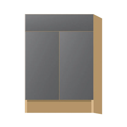 Contemporary base door & drawer cabinet, Prime Matte Grey door, P-Box (Prestige)