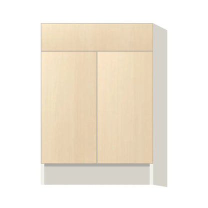Contemporary base door & drawer cabinet, Riva Oak door, L-Box (Luxury)