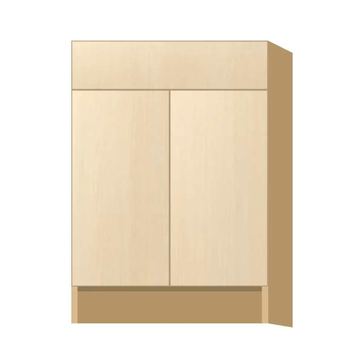 Contemporary base door & drawer cabinet, Riva Oak door, P-Box (Prestige)