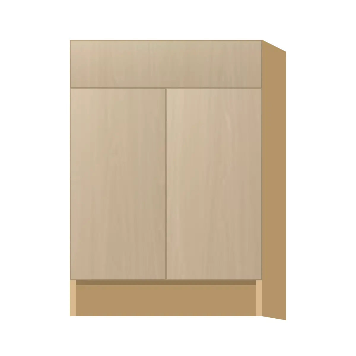 Contemporary base door & drawer cabinet, Swiss Walnut door, P-Box (Prestige)