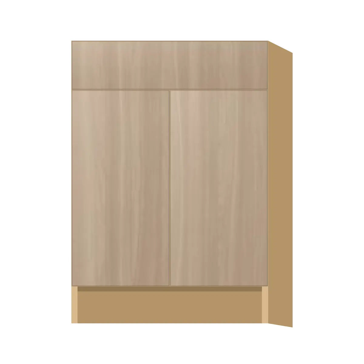 Contemporary base door & drawer cabinet, Vanilla Oak door, P-Box (Prestige)