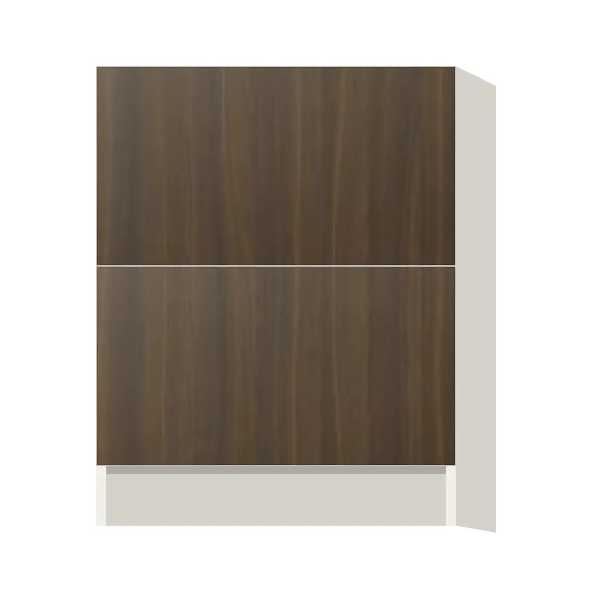 Contemporary 2-drawer base cabinet, Golden Shadow door, L-Box (Luxury)