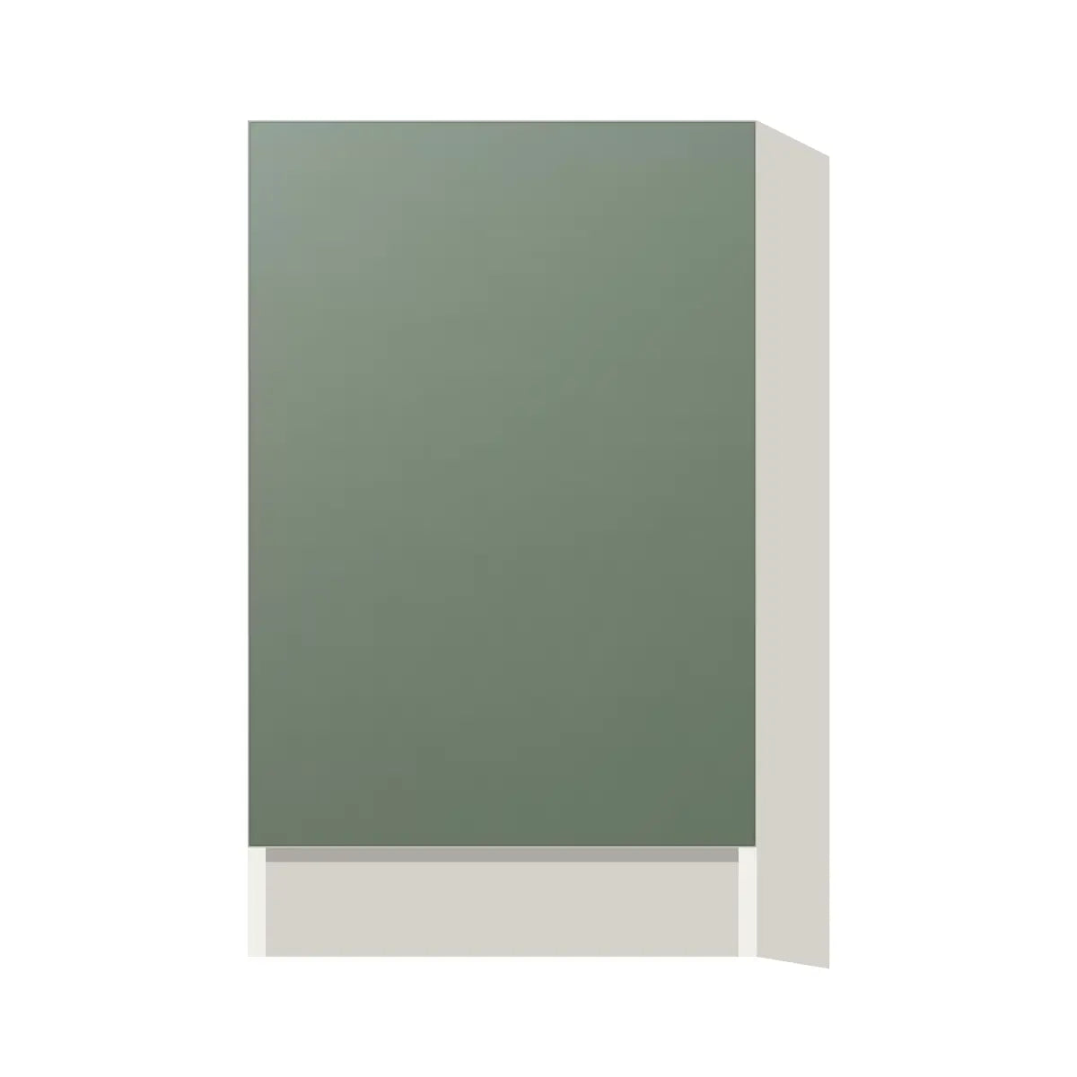 Contemporary base full-height door cabinet, Bean Paste Green door, L-Box (Luxury)