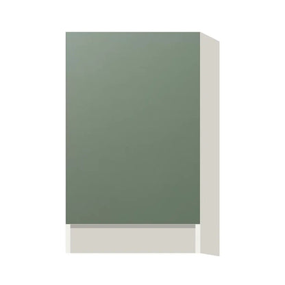 Contemporary base full-height door cabinet, Bean Paste Green door, L-Box (Luxury)