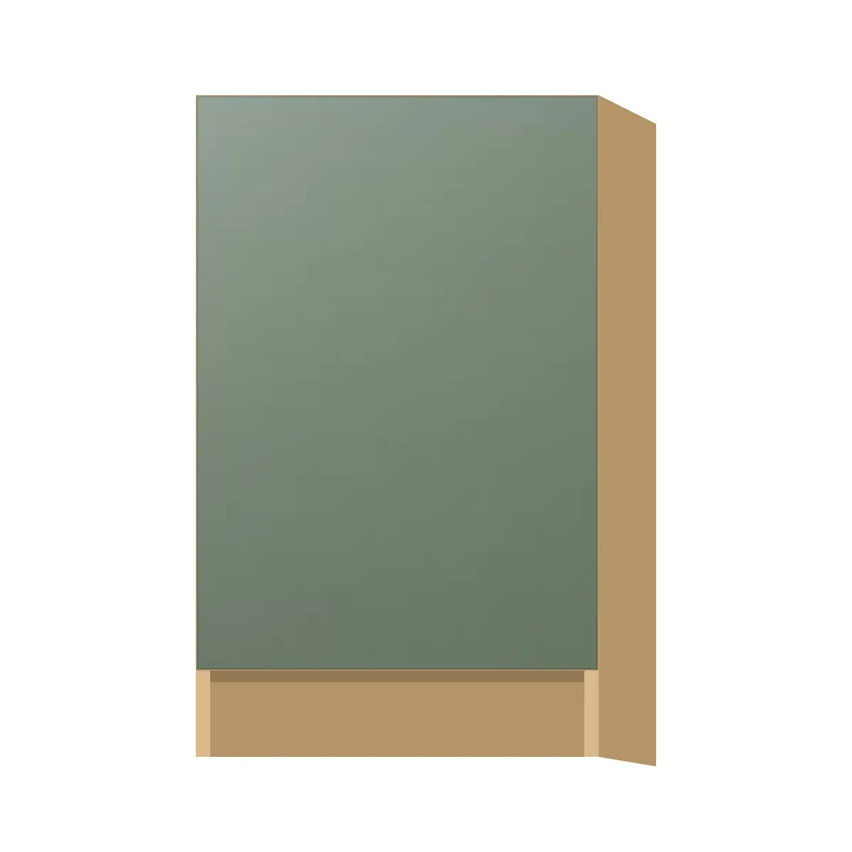 Contemporary base full-height door cabinet, Bean Paste Green door, P-Box (Prestige)