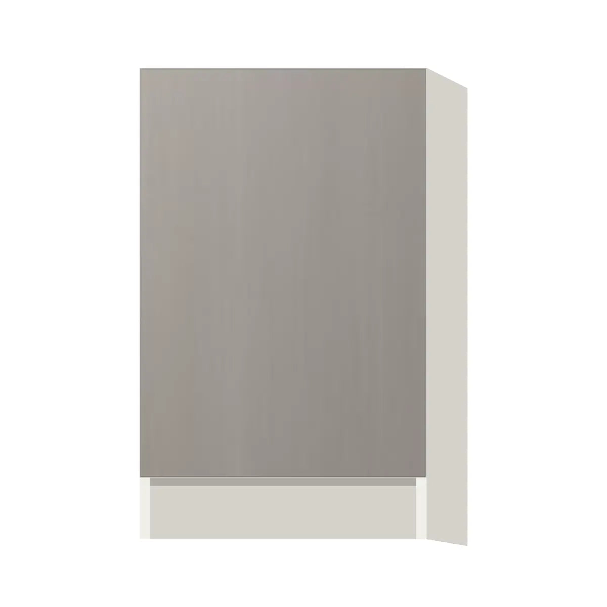 Contemporary base full-height door cabinet, Fog Oak door, L-Box (Luxury)