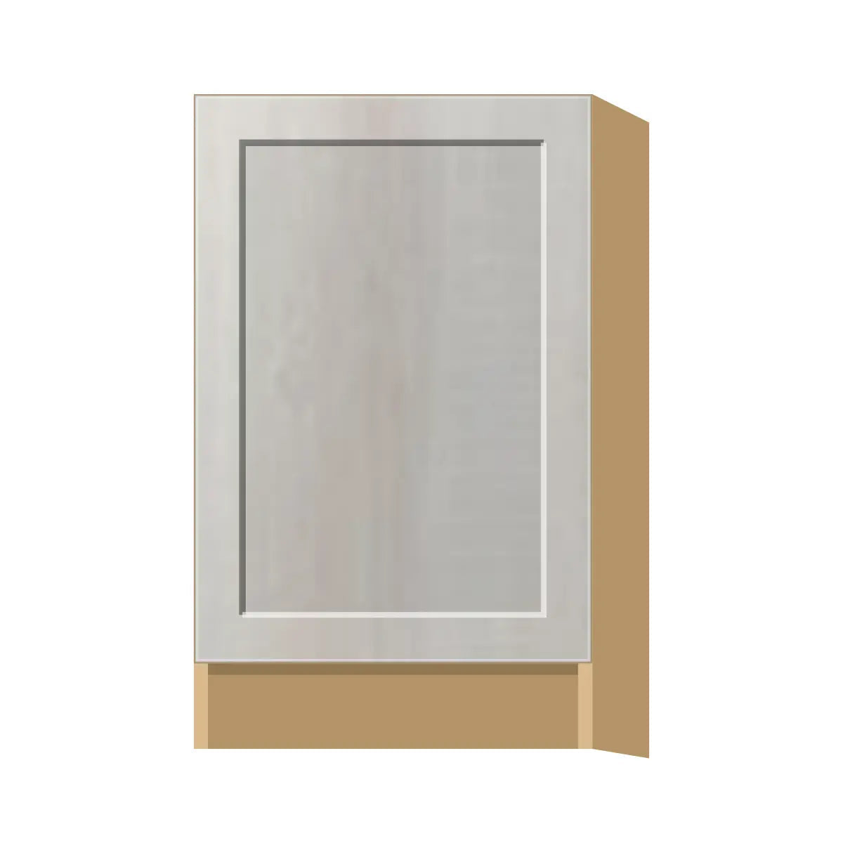 Contemporary base full-height door cabinet, Genesis Sliced Oak door, P-Box (Prestige)