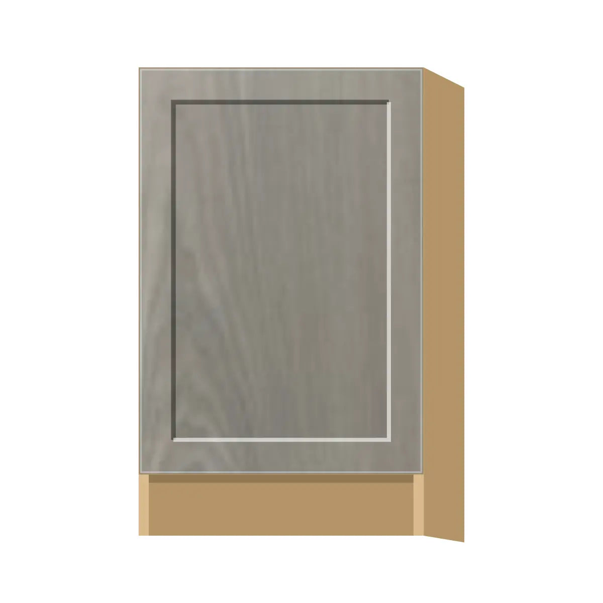 Contemporary base full-height door cabinet, Genesis Weathered Oak door, P-Box (Prestige)
