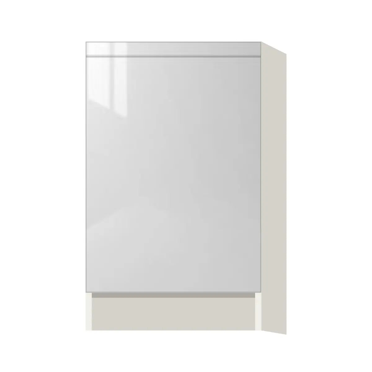 Contemporary base full-height door cabinet, Glossy White door, L-Box (Luxury)