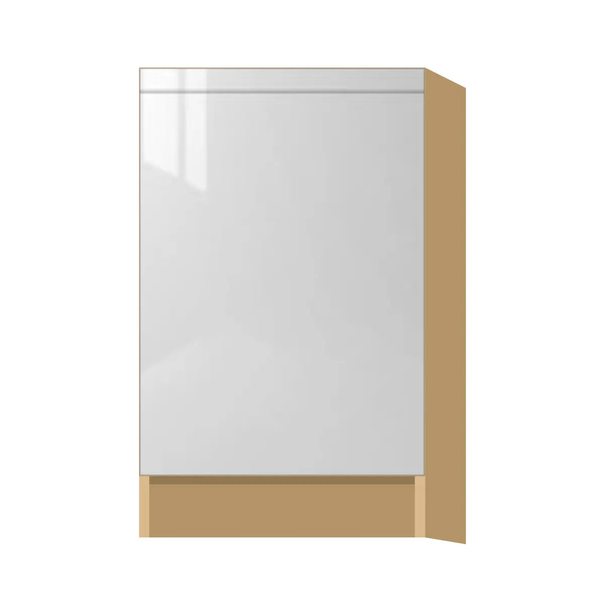 Contemporary base full-height door cabinet, Glossy White door, P-Box (Prestige)