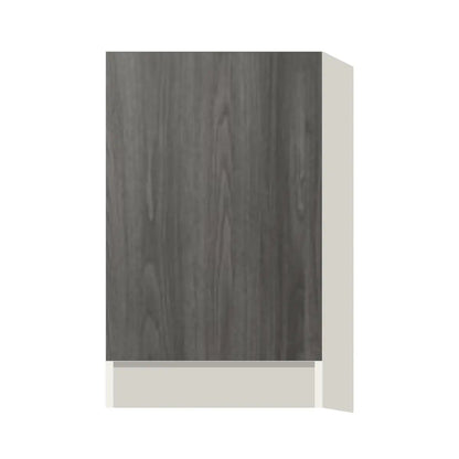 Contemporary base full-height door cabinet, Indian Light Walnut door, L-Box (Luxury)