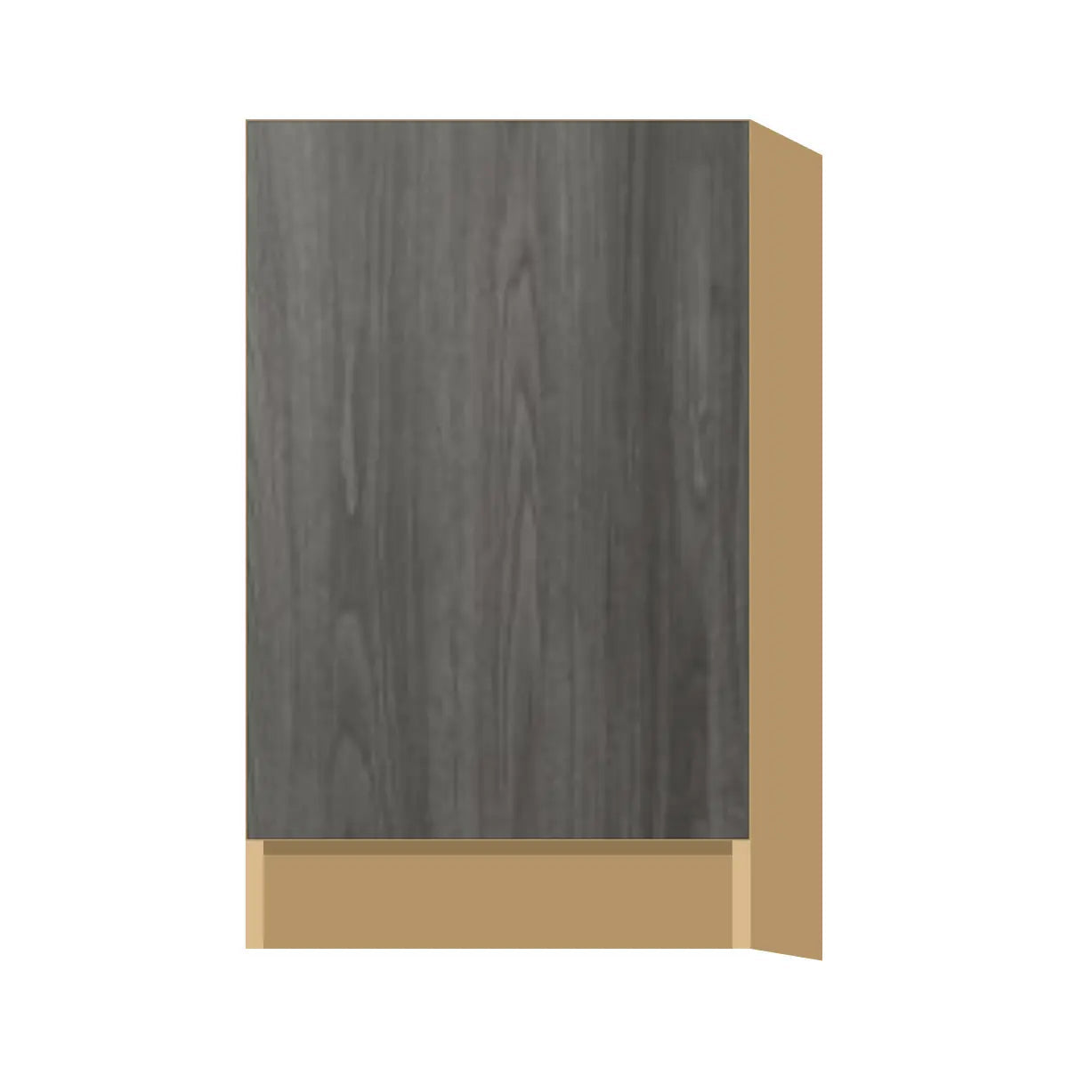 Contemporary base full-height door cabinet, Indian Light Walnut door, P-Box (Prestige)