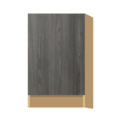 Contemporary base full-height door cabinet, Indian Light Walnut door, P-Box (Prestige)