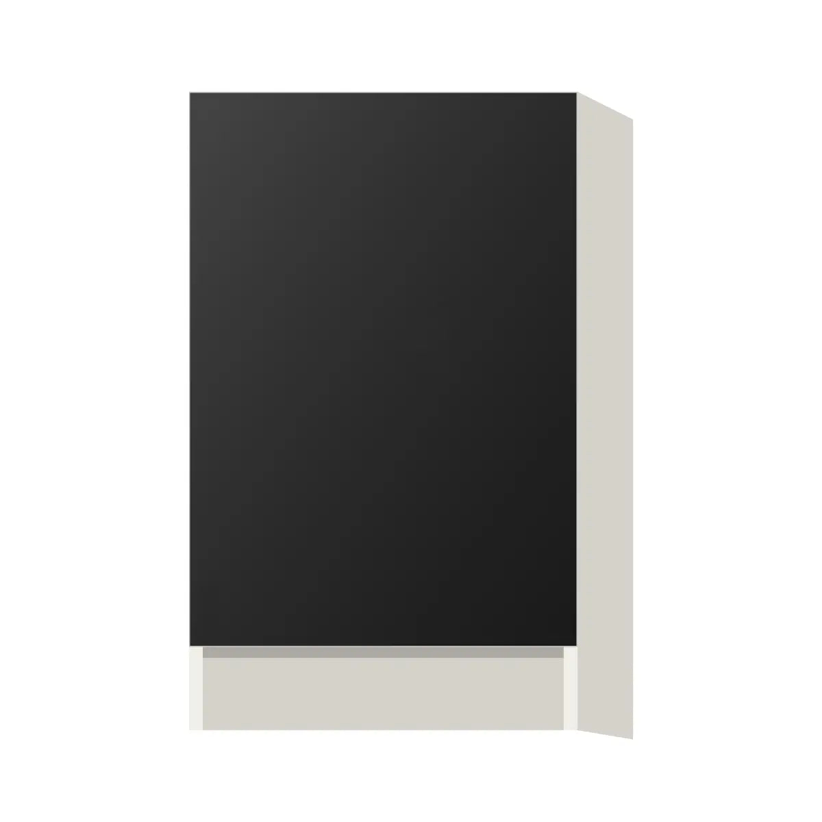 Contemporary base full-height door cabinet, Matte Black door, L-Box (Luxury)