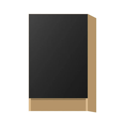 Contemporary base full-height door cabinet, Matte Black door, P-Box (Prestige)
