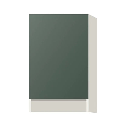 Contemporary base full-height door cabinet, Matte Olive Green door, L-Box (Luxury)