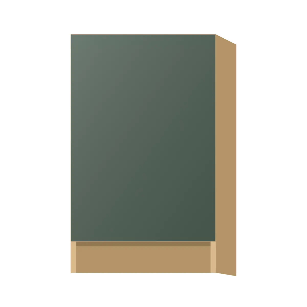 Contemporary base full-height door cabinet, Matte Olive Green door, P-Box (Prestige)