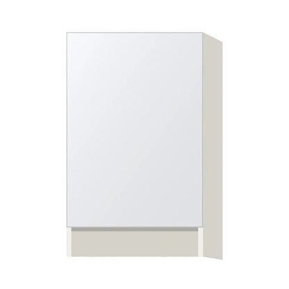 Contemporary base full-height door cabinet, Matte White door, L-Box (Luxury)