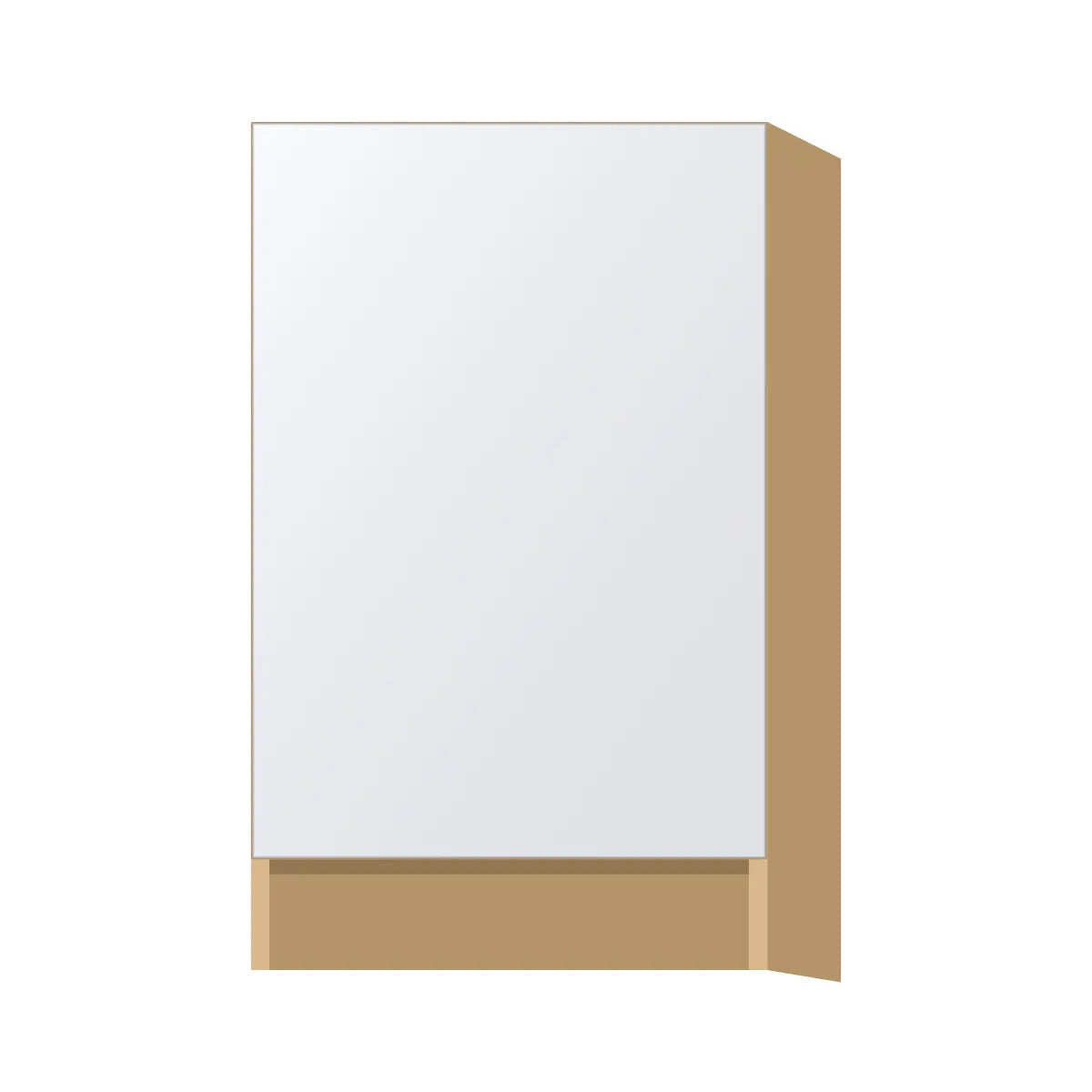 Contemporary base full-height door cabinet, Matte White door, P-Box (Prestige)