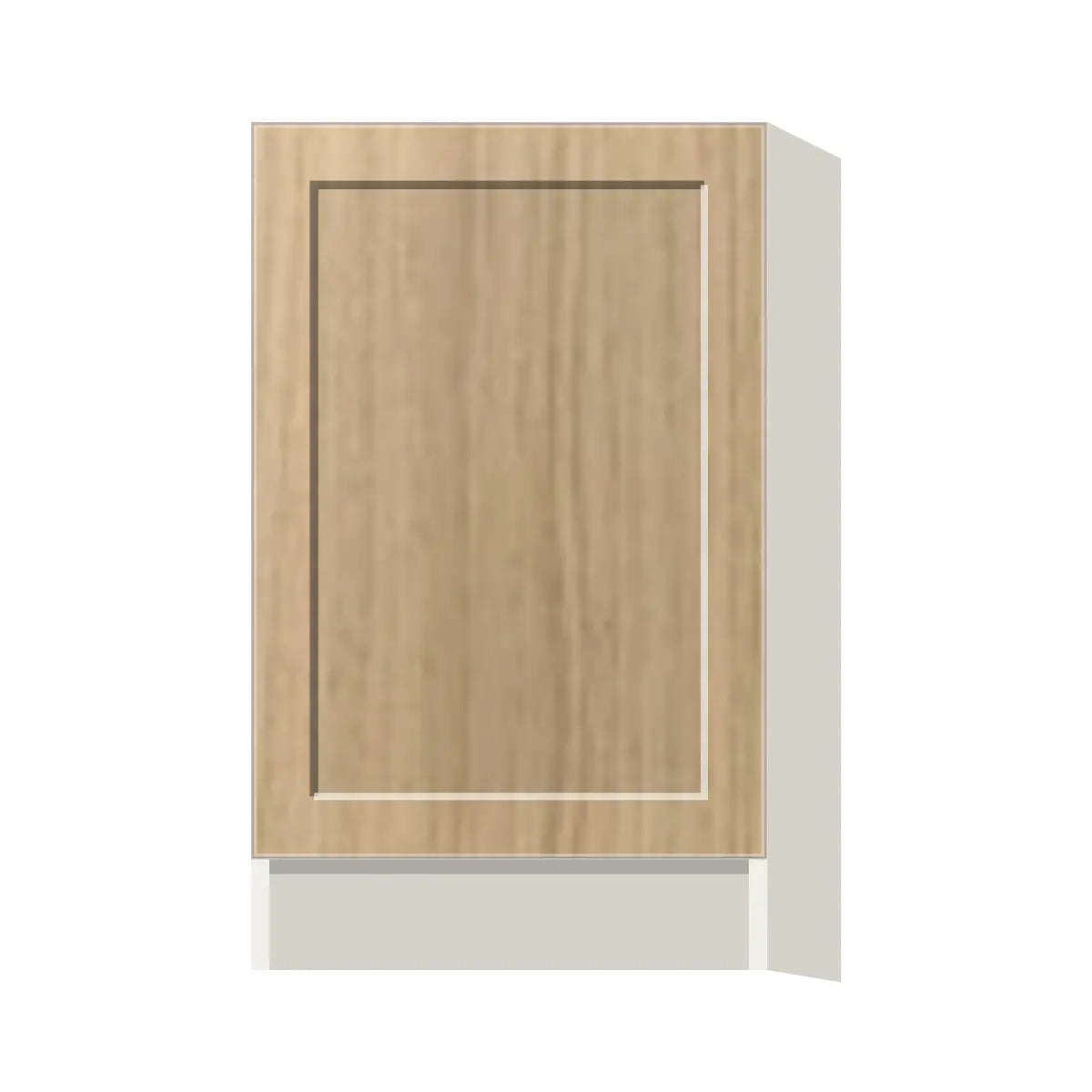 Contemporary base full-height door cabinet, Modern Oak Shaker door, L-Box (Luxury)