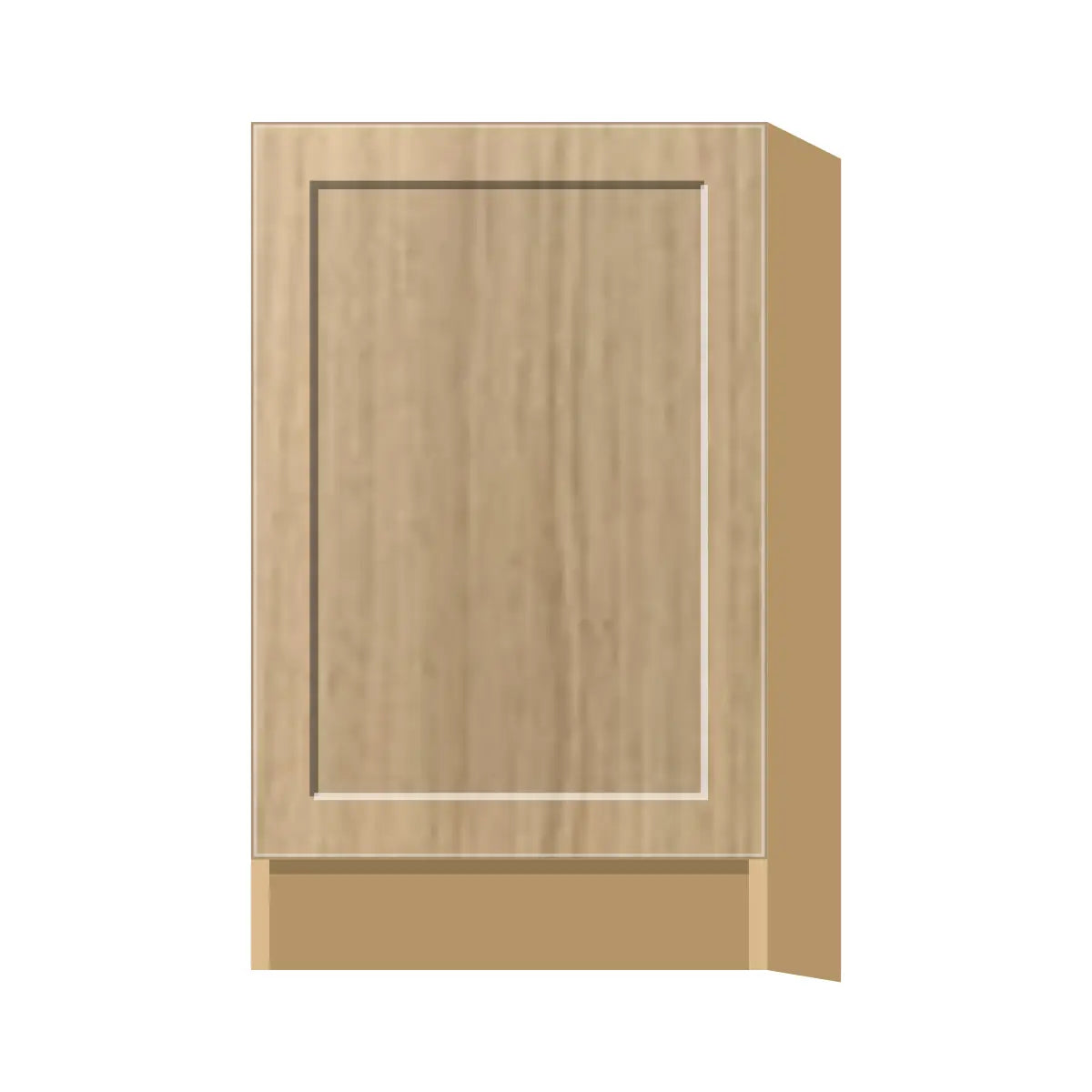 Contemporary base full-height door cabinet, Modern Oak Shaker door, P-Box (Prestige)