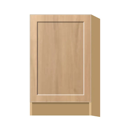 Contemporary base full-height door cabinet, Natural Wood Shaker door, P-Box (Prestige)