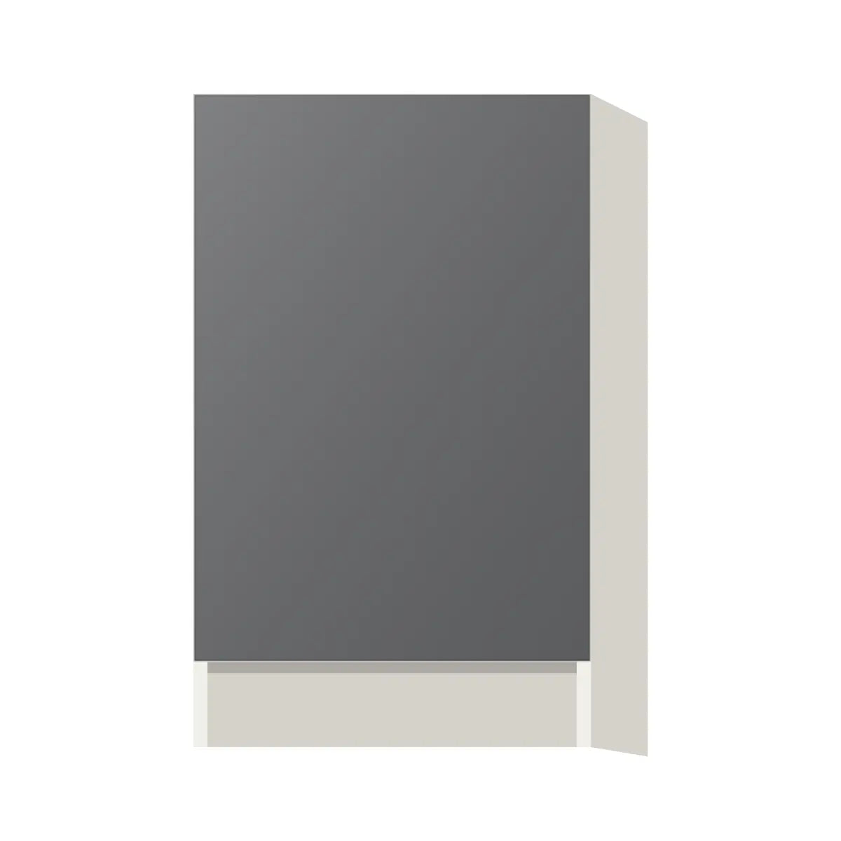 Contemporary base full-height door cabinet, Prime Matte Grey door, L-Box (Luxury)
