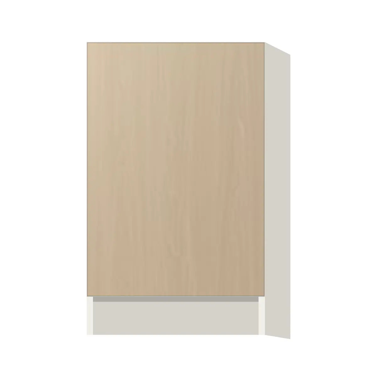 Contemporary base full-height door cabinet, Swiss Walnut door, L-Box (Luxury)